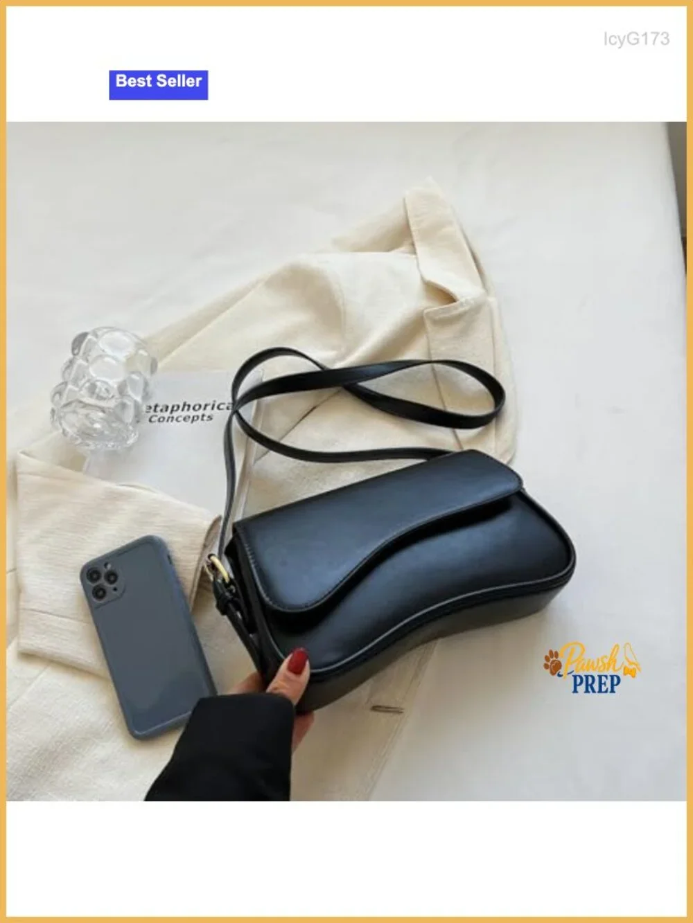 Vegan Leather Shoulder Bag Crossbody Hobo Purse Magnetic Closure Y2K Retro